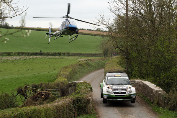 Eurosport-helicopter-captures-foot222age-of-German-competitor-Sepp-Wiegand-competing-on-a-stage-of-the-2012-Donnelly-Group-Circuit-of-Ireland-Rally