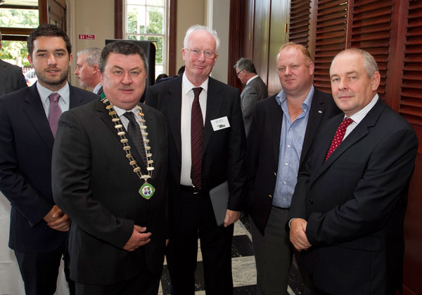 Pictred from left; Jamie O' Connor Nissan Ireland, Gerry Murphy Chairman IMWA, Brian Byrne, IMWA Member, Stephen Gleeson Hyundai Ireland, and Peter Dynam Nissan Ireland.
